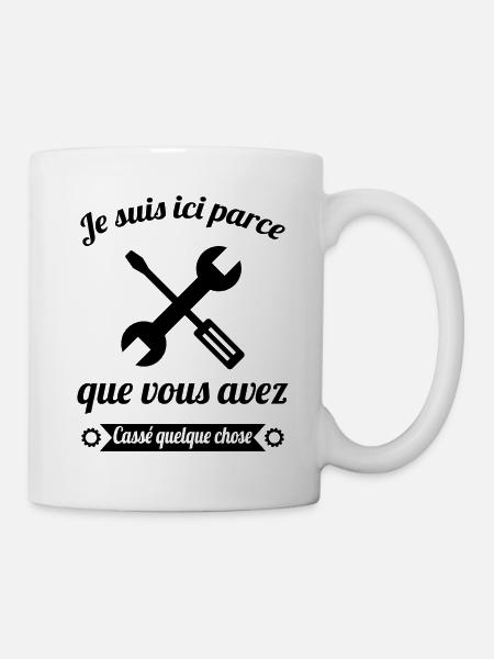 Humour Mécanicien Mécano Mécanique Auto Garagiste - Mug blanc - blanc