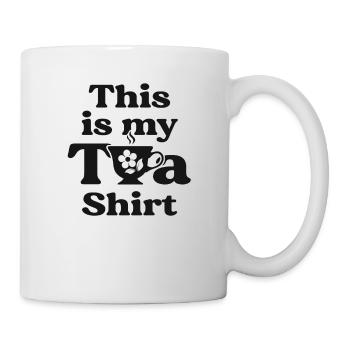Funny Tea Party This Is My Tea Shirt Pun Tea Time - Mug - white - Right