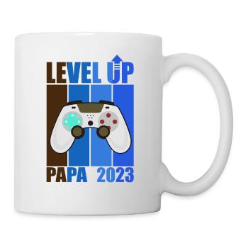 Level Up Dad 2023 Gamer Dad Gift Future Dad - Mug - white - Right