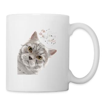 Curieux chat britannique à poil court - Mug blanc - blanc - Droite
