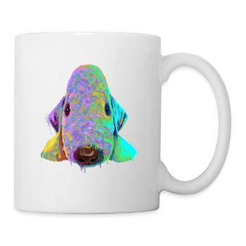 Spalsh Dog Bedlington Terrier - Mug - white - Right
