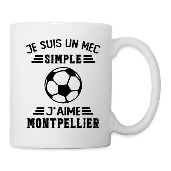 je suis un mec simple j aime Montpellier - Mug blanc - blanc - Droite