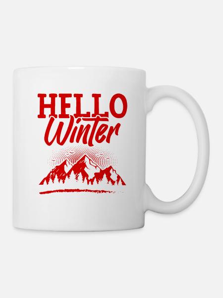 Hello Winter - Tasse - Weiß