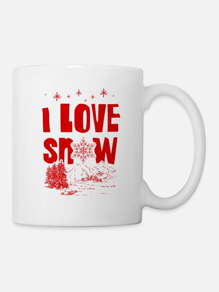 I Love Snow - Tasse - Weiß