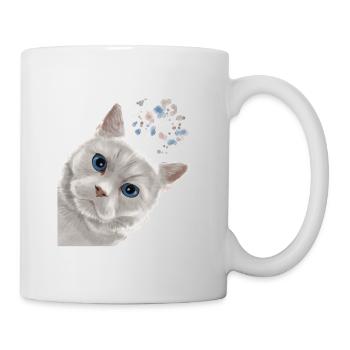Drôle de chat blanc britannique à poil court - Mug blanc - blanc - Droite