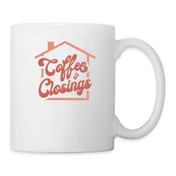 Immobilienmakler Geschenk Kaffee Liebhaber Vertrag - Tasse - Weiß - Rechts