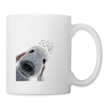 Funny Curious Dog Bedlington Terrier - Mug - white - Right