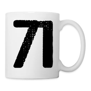 71 Zahl Trikot - Tasse - Weiß - Rechts