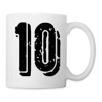 Maillot à 10 chiffres - Mug blanc - blanc - Droite