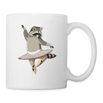 Funny Ballet Dancer Ballerina Raccoon - Mug - white - Right