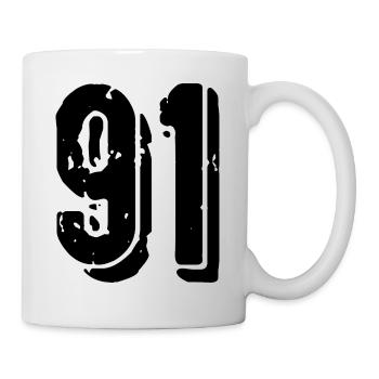 91 number jersey - Mug - white - Right