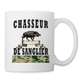 Chasseur de Sanglier - Chasse aux Sangliers - Mug blanc - blanc - Droite