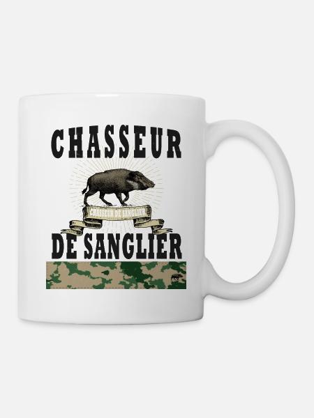 Chasseur de Sanglier - Chasse aux Sangliers - Mug blanc - blanc