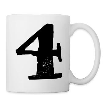 Maillot numéro 4 - Mug blanc - blanc - Droite