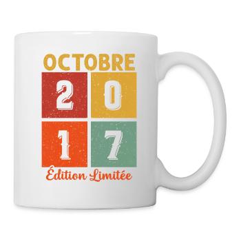 Octobre 2017 Vintage - Mug blanc - blanc - Droite