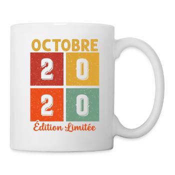 Octobre 2020 Vintage - Mug blanc - blanc - Droite