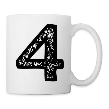Maillot numéro 4 - Mug blanc - blanc - Droite