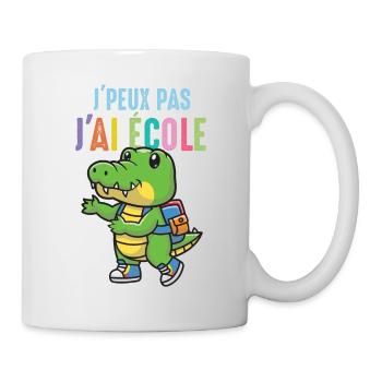 J'peux Pas J ai École crocodile rentrée des classe - Mug blanc - blanc - Droite