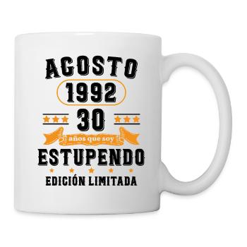 30 Ans Anniversaire Vintage Né(e) en Août 1992 - Mug blanc - blanc - Droite
