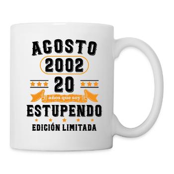 20 Ans Anniversaire Vintage Né(e) en Août 2002 - Mug blanc - blanc - Droite