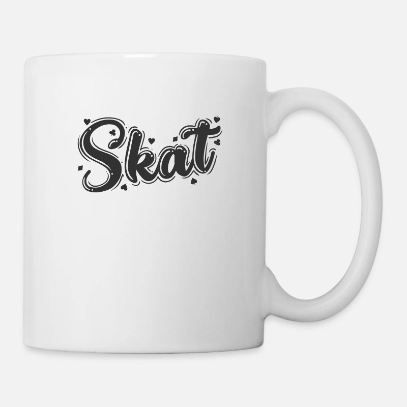 Skat Karten Reizen Spielkarten Kontra - Tasse - Weiß