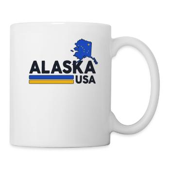 Alaska USA Hemd Alaskan Retro Vintage Home State - Tasse - Weiß - Rechts