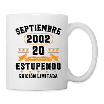 20 Ans Anniversaire Vintage Né(e) Septembre 2002 - Mug blanc - blanc - Droite