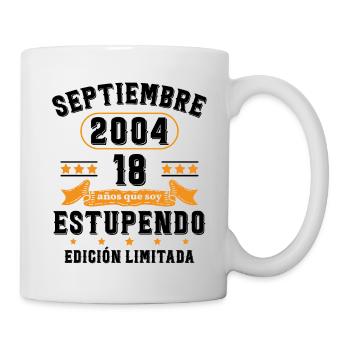 18 Ans Anniversaire Vintage Né(e) Septembre 2004 - Mug blanc - blanc - Droite