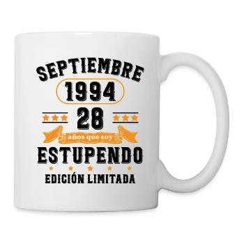 28 Ans Anniversaire Vintage Né(e) Septembre 1994 - Mug blanc - blanc - Droite