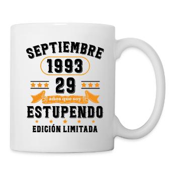 29 Ans Anniversaire Vintage Né(e) Septembre 1993 - Mug blanc - blanc - Droite