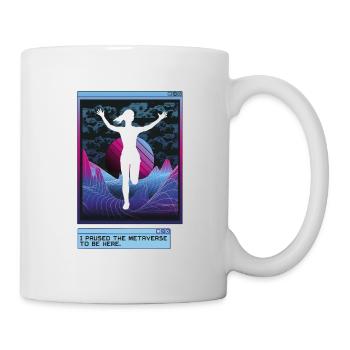Vaporwave Metaverse Marathon, Trail Running - Mug blanc - blanc - Droite
