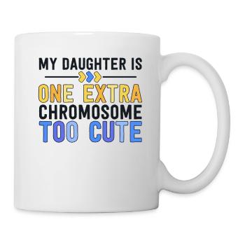 Family Down Syndrome Awareness for Dad Mom Extra - Mug - white - Right