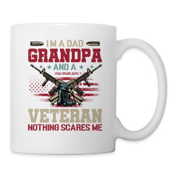 Ich Bin Ein Vater, Opa Und Ein Veteran, Nichts - Tasse - Weiß - Rechts