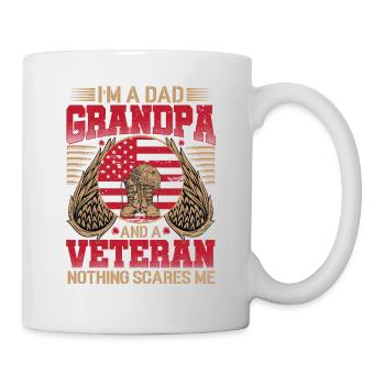 Ich Bin Ein Papa Opa Und Ein Veteran Nichts Macht - Tasse - Weiß - Rechts