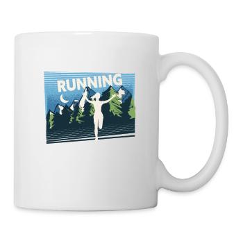 Marathon, coureur de trail running - Mug blanc - blanc - Droite