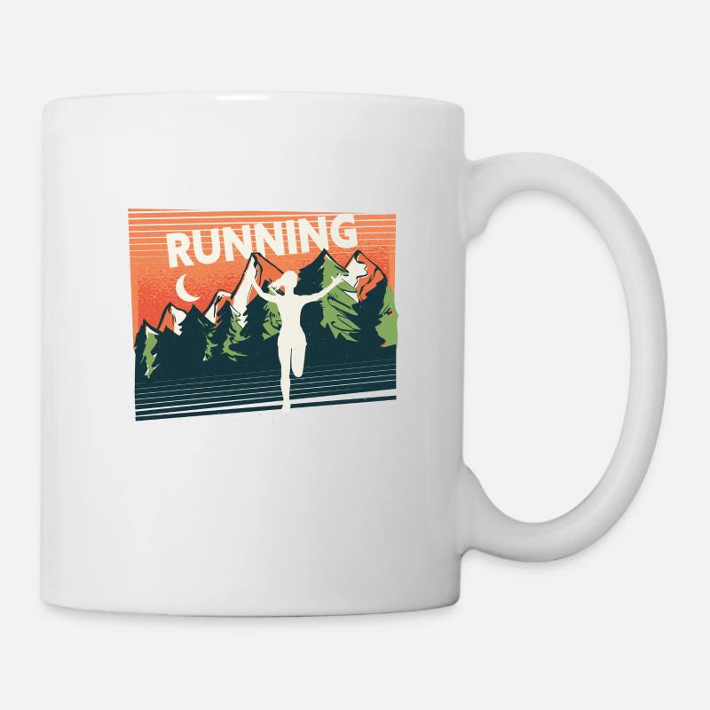 Marathon, Trailrunning Läuferin - Tasse - Weiß
