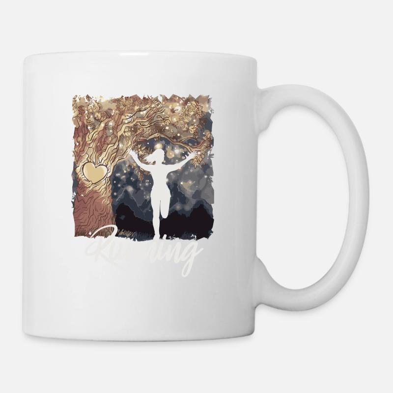 Marathon, Trailrunning Läuferin - Tasse - Weiß