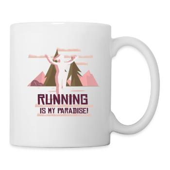 Marathon, coureur de trail running - Mug blanc - blanc - Droite
