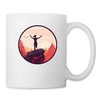 Marathon, coureur de trail running - Mug blanc - blanc - Droite