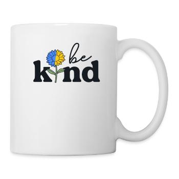 Be Kind Yellow Blue Sunflower World Down Syndrome - Mug - white - Right