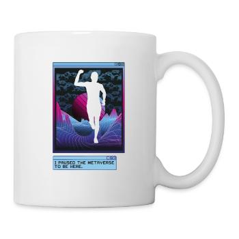 Vaporwave Metaverse Marathon, Trail Running - Mug blanc - blanc - Droite