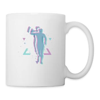Vaporwave Space Marathon, Trail Running - Mug blanc - blanc - Droite