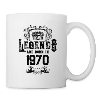 1970 legends geburtstag - Tasse - Weiß - Rechts