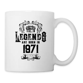 1971 legends geburtstag - Tasse - Weiß - Rechts