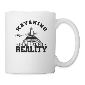 Le kayak est ma pause de la botte de réalité - Mug blanc - blanc - Droite