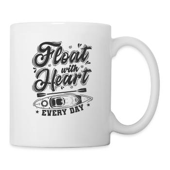 Float with Heart every Day Kayak Paddle Boat - Mug - white - Right