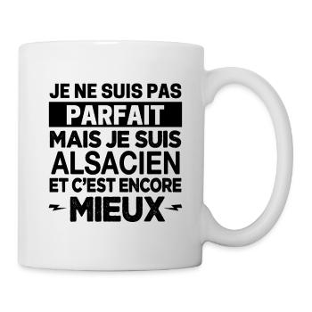 Je ne suis pas parfait mais Alsacien Alsace Cadeau - Mug blanc - blanc - Droite