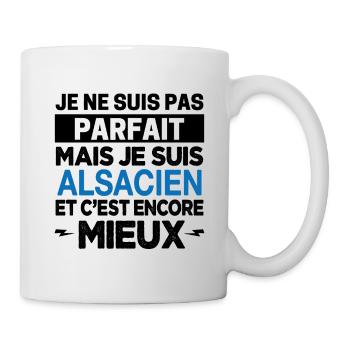 Je ne suis pas parfait mais Alsacien Alsace Cadeau - Mug blanc - blanc - Droite