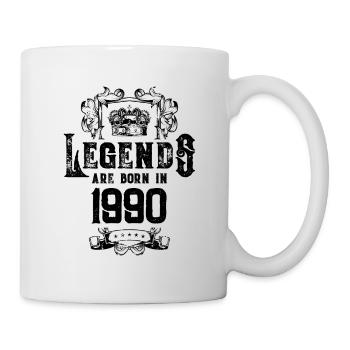 1990 legends geburtstag - Tasse - Weiß - Rechts