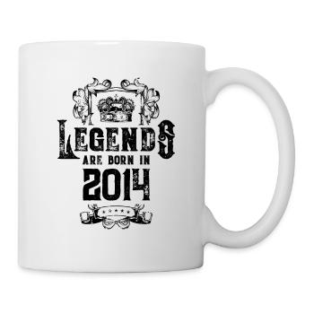 2014 legends geburtstag - Tasse - Weiß - Rechts